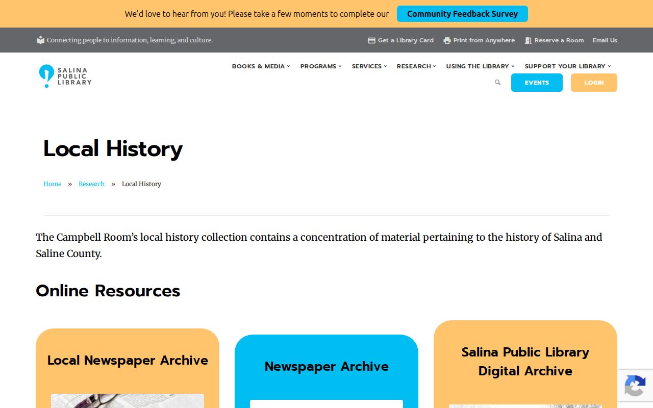 Salina city directory resources in Campbell Room