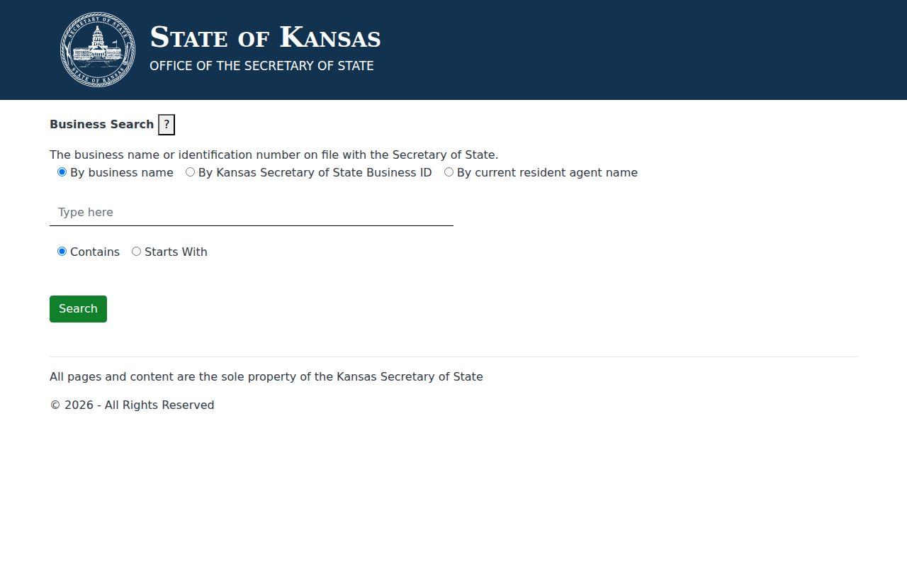 Salina residents directory Kansas business entity search